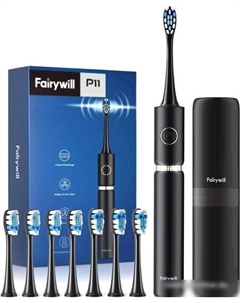 Электрическая зубная щетка P11 (черный, 8 насадок) Fairywill
