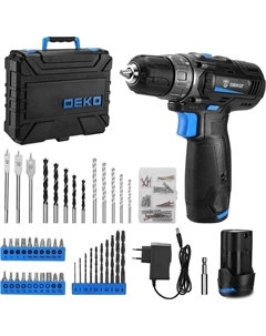 Дрель-шуруповерт DKCD12 083-1113 (с 2-мя АКБ, кейс) Deko