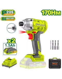 Винтоверт DTCD2512 (с 2-мя АКБ, кейс) Dyllu