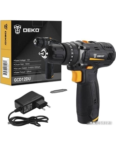 Ударная дрель-шуруповерт GCD12DU 063-4039 (с 1-м АКБ) Deko