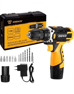 Дрель-шуруповерт DKCD12V Set1 083-1022 (с 2-мя АКБ, кейс) Deko