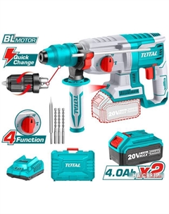 Перфоратор TRHLI202289 (с 2-мя АКБ, кейс, оснастка) Total