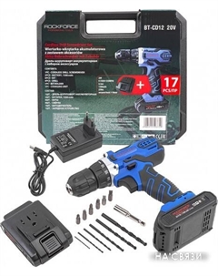 Дрель-шуруповерт RF-BT-CD12 20V (с 2-мя АКБ, кейс) Rockforce