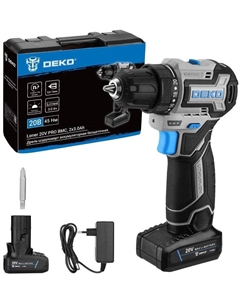 Дрель-шуруповерт Loner 20V PRO 085-1010 (с 2-мя АКБ, кейс) Deko