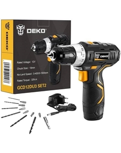 Дрель-шуруповерт GCD12DU3 SET 2 063-4146 (с 1-им АКБ, набор оснастки) Deko