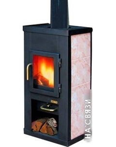 Печь-камин Нарва [АОТ-6,0-01] Мета-бел