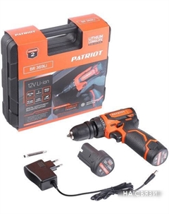 Дрель-шуруповерт BR 369Li 180201369 (с 2-мя АКБ, кейс) Patriot