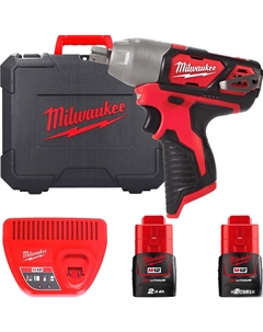 Гайковерт M12 M12BIW12-202C 4933447133 (с 2-мя АКБ, кейс) Milwaukee