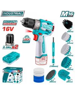 Дрель-шуруповерт TOSLI240786 (с 2-мя АКБ) Total