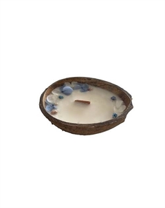 Свеча ароматическая в кокосе с ароматом Чёрное море 200 Candle zen