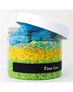 Соль морская для ванны цветная ароматическая с жемчугом и шипучей смесью 500 Finnlux