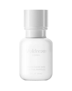 Ампульная сыворотка для лица с кислотами AHA/PHA Vegan Clear Skin AHA PHA Ampoule 55 Muldream