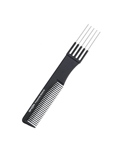 Парикмахерская расческа - гребень с металлической "вилкой" для начеса Gressio