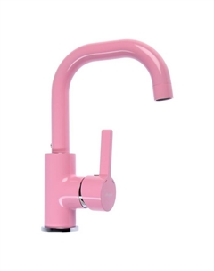 Смеситель для раковины Accoona A9687J, однорычажный, длина излива 139 мм, розовый