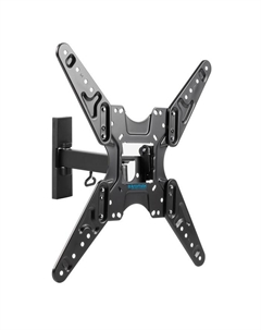 Кронштейн Kromax OPTIMA-413, для ТВ, наклонно-поворотный,20-55", до 30 кг,51-140 мм, чёрный