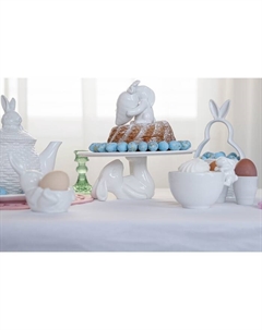 Подставка для торта «Кролл», 25×10 см, керамика, цвет белый Доляна