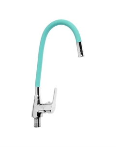 Смеситель для кухни Accoona A4890K-5, однорычажный, гибкий излив, 2 режима, зеленый