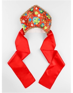 Кокошник карнавальный «Народные узоры», красный Волшебная маска