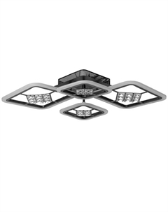 Люстра с ПДУ 1548/4BKLED 96 Вт 3000-6000К диммер черный 71×10 см Bayerlux