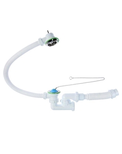 Сифон для ванны Akvater, 1 1/2"х40 мм, регулируемый, с гофрой 40×40/50 мм