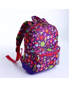 Рюкзак детский «» на молнии, с карманом, светоотражающая полоса, размер 21×11×29 см, сиреневый Зфтс