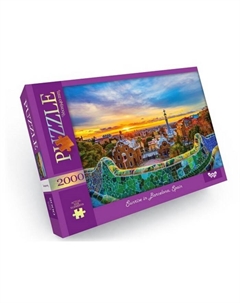 Пазлы картонные «Испания. Рассвет в Барселоне», 2000 элементов Danko toys