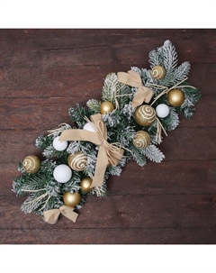 Гирлянда новогодняя хвойная «. Сюрприз» 60×23 см, жёлтая Зимнее волшебство