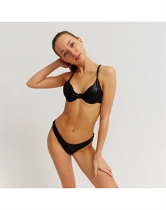 Купальник раздельный бельевой на косточках женский, размер 44, чёрный Minaku