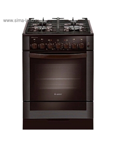 Плита Gefest 6502-02 0045, комбинированная, 4 конфорки, 55 л, электрическая духовка, корич.
