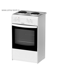 Плита Darina S EM 521 404 W, электрическая, 2 конфорки, 45 л, электрическая духовка, белая