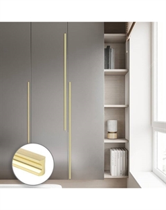 Ручка-скоба RSC022, алюминий, м/о 960 мм, цвет сатиновое золото Cappio