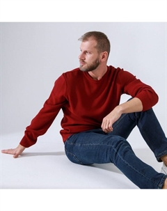 Джемпер мужской SL, 46, бордовый Sl russian brand