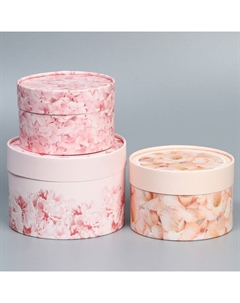 Набор коробок 3 в 1, упаковка подарочная, «Цветы», 16 х 16 х 10 - 13 х 13 х 8.5 см Дарите счастье