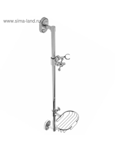 Стойка душевая Accoona A411, с металлической мыльницей, хром