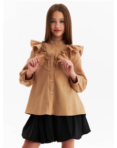 Блузка для девочки, бежевая, рост 140 см Minaku