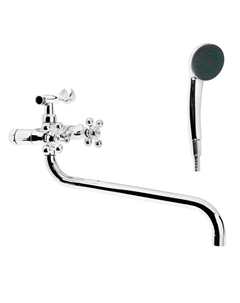 Смеситель для ванны Accoona A7371, двухвентильный, латунь, хром