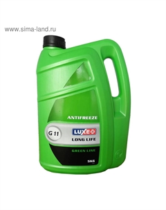 Антифриз Long Life G11, зелёный, 5 кг Luxe