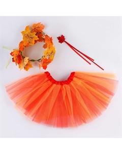 Карнавальный набор «Осенняя муза»: юбка, венок, палочка Волшебная маска
