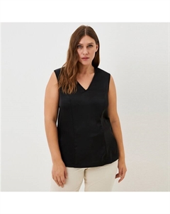 Майка шелковая женская plus-size, размер 58. чёрная Mist