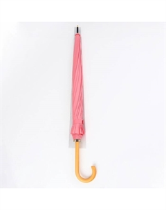 Зонт - трость полуавтоматический «Пастель», 16 спиц, R=52/60 см, d=104 см, розовый Qf