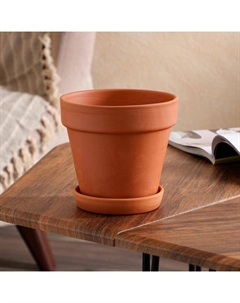 Горшок для цветов "Стандарт", гладкий,, 1.6 л Красная глина