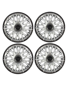 Колпаки колесные R14 "ПАУЭР", серебристо-черный, набор 4 шт. Torso