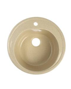 Мойка AGATA AG7C5, врезная, 500 х 180 мм, круглая, цвет песочный Agata