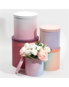 Набор коробок 5 в 1, упаковка подарочная, «Пантон 08», 23 х 23 х 25 ‒ 15 х 15 х 15 см Дарите счастье