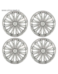 Колпаки колесные R15 "СКАЙ", серебристый, набор 4 шт Torso