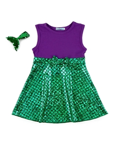 Карнавальный костюм «Морская принцесса», рост 104–110 см, платье, заколка Волшебная маска