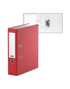 Папка-регистратор А4, 70 мм,, Standard, бумвинил, с этикеткой на корешке, нижний металлический кант, красная Erichkrause