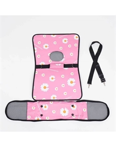 Сумка - переноска для животных "Цветы", розовая, размер М, 40 х 21 х 27 см Пижон