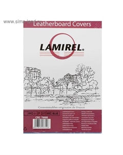 Обложки для переплета A4, 230 г/м2, 100 листов, картонные, синие, тиснение под Кожу, Lamirel Delta