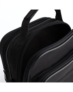 Сумка кросс-боди мужская «», 2 наружных кармана, с ручкой, длинный ремень, 16×9×23 см, чёрная Сакси